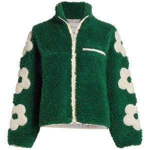 Sandy Liang Grass Hile Pile Flower Fleece Jacket!